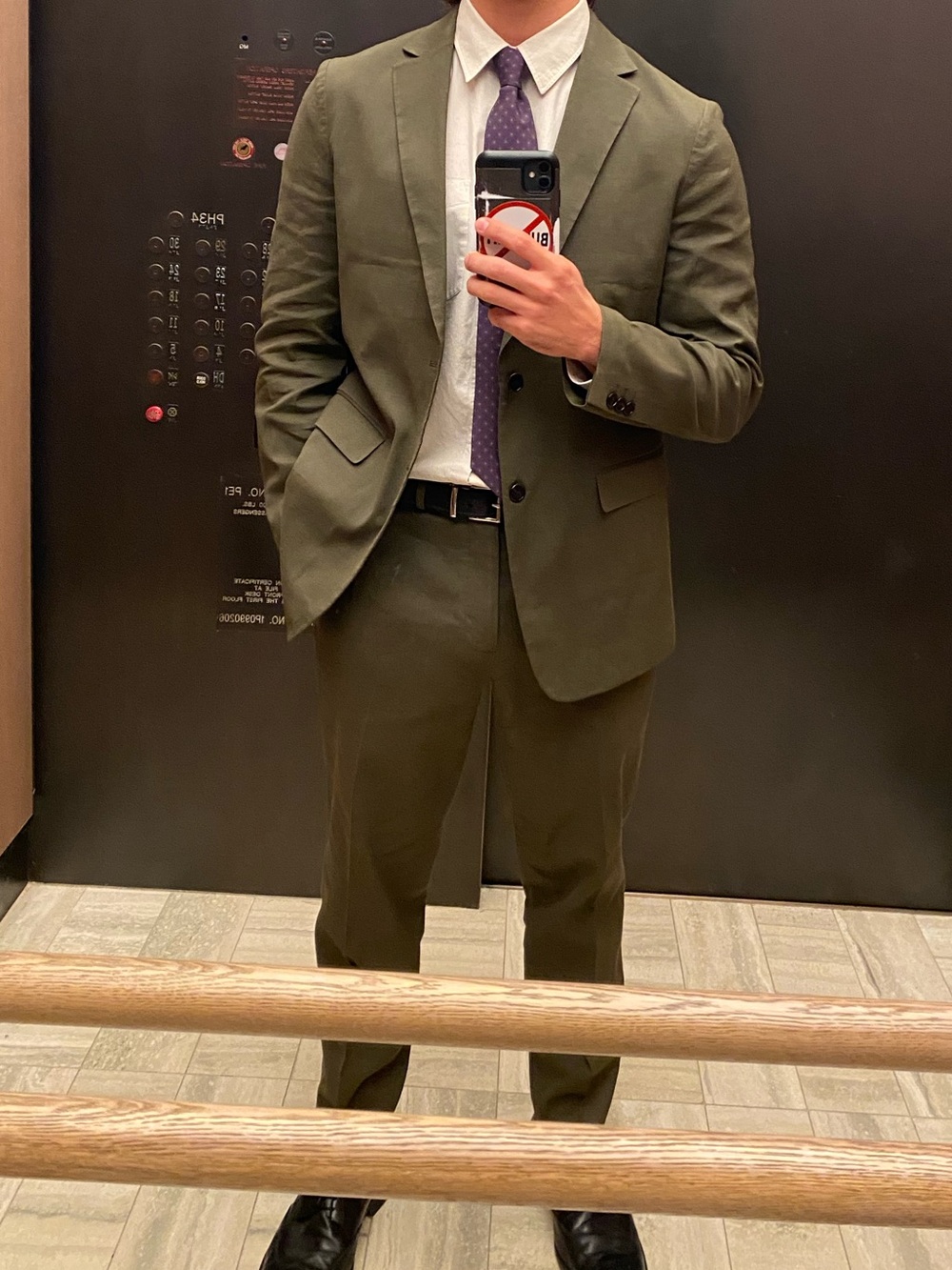 Theory Olive Green Suit (pants + jacket)